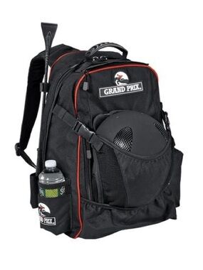 Grand Prix Black Riding Backpack with Red Accents